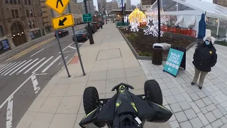 Riding the YFZ450 and CRF450 Downtown Detroit in winter (BIKELIFE VLOGS)