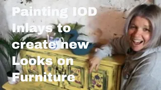 Painting IOD Inlays to create new looks on your furniture