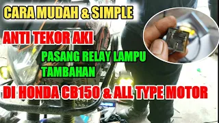 Cara mudah pasang relay lampu tambahan di all motor