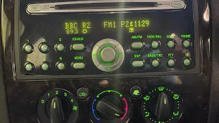 Ford Focus Clock Setting Sony Radio CD Player
