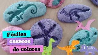 🦕🦖 FÓSILES CASEROS DE COLORES 🦕🦖