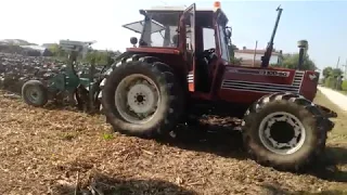 Aratura 2016 Fiatagri 100-90 e aratro monovomere Lago