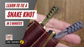 How to tie a paracord snake knot lanyard in 3 minutes