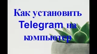 Как установить  Telegram на компьютер  Платинкоин