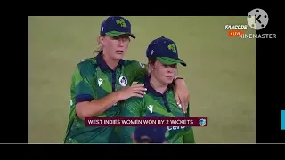 Last over Thriller match b/w Ireland women vs West Indies women