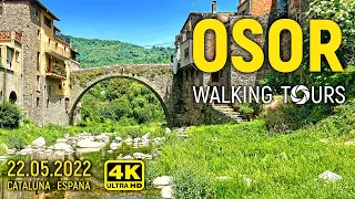 4K Osor (Catalonia, Spain) Walking Tour • May 2022