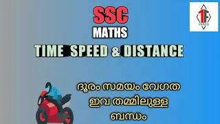 Time,  Distance and Speed -PART 1- SSC- MALAYALAM