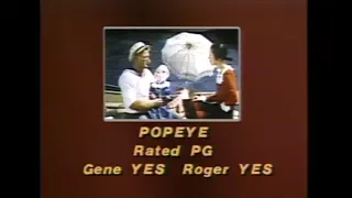 Popeye (1980) movie review - Sneak Previews with Roger Ebert and Gene Siskel