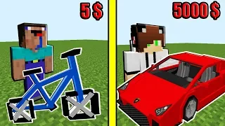 ДОРОГОЕ или ДЕШЕВОЕ В МАЙНКРАФТ ! ЧТО ВЫБЕРЕТ НУБ И ПРО MINECRAFT Неудачник Нуб Мультик и Что Купит