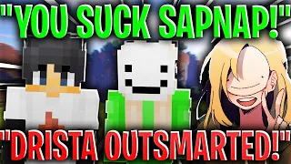 Sapnap TEACHES DREAM'S SISTER BED WARS! (drista)