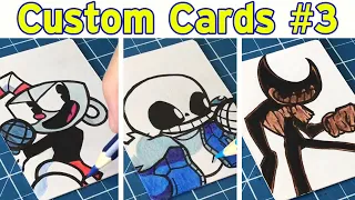 Drawing FRIDAY NIGHT FUNKIN on POKÉMON CARDS #3 | VS Indie Cross | Cuphead | Sans | Bendy |