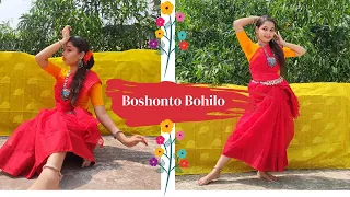 Boshonto Bohilo | বসন্ত বহিলো| Dance Cover | Ankita Bhattacharya| Dance with Nayan