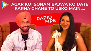 CRAZY- What will Diljit do if Shehnaaz & Sonam are ARGUING? | Rapid Fire