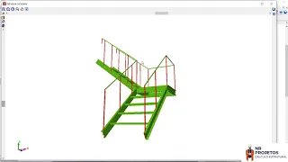 ESCADA METÁLICA NO CYPE 3D