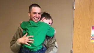 Michigan soldier surprises brother at Michigan School for the Deaf with holiday homecoming