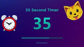 🔴 35 Second Timer 🔴 (Countdown) with Alarm