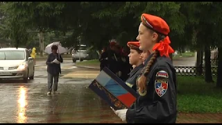 В Сквере Победы Биробиджана состоялась церемония посвящения в кадеты ГУ МЧС