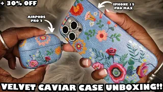 iPhone 15 Pro Max📱Velvet Caviar Case Unboxing + Review!! 📦 [ +30% OFF ] | GROOVY FLORAL EDTION!✨