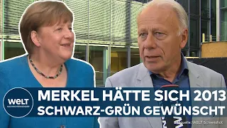 SCHWARZ-GRÜNE FREUNDSCHAFT: Altkanzlerin Angela Merkel verabschiedet Grünen-Minister Jürgen Trittin