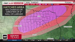 Large hail, damaging winds move in with Wednesday's storms
