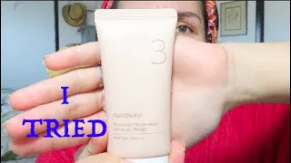 I TRIED NUMBUZIN No. 3 SUNSCREEN | SPF 50+ PA++++ | PORCELAIN BASE SKIP TONE UP BEIGE