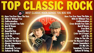 Guns N Roses, Aerosmith, Bon Jovi, Metallica, Queen, AC/DC, U2 🔥 Best Classic Rock Songs 70s 80s 90s