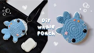 ♡ Crochet Whale Pouch Tutorial | Ocean (Bag) Charm ♡