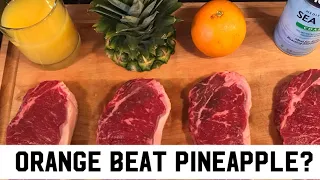 Orange & Pineapple Marinade Tenderizer New York Strip - Why hasn’t anyone TRIED this YET? Part 2