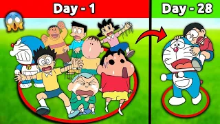 Last To Leave The Circle Wins 😱 || Shinchan Vs Nobita || Funny Game Roblox 😂