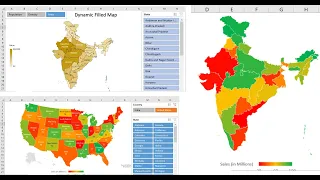 Dynamic Filled map in Excel | Connect with Wikipedia page to get population Data