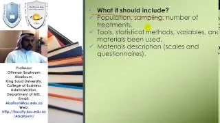 4- how to write your methodology (procedures).