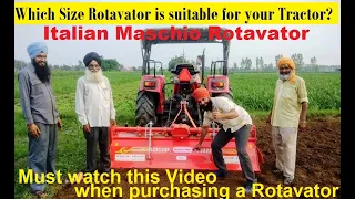 Must Watch Video before purchasing a Rotavator,Technical & Price Detail of Italian Maschio Rotavator