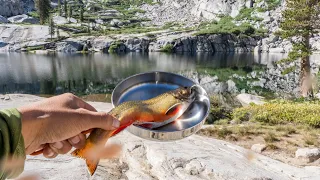 My FIRST Catch, Cook & Camp (Backpacking in the Sierras CA)