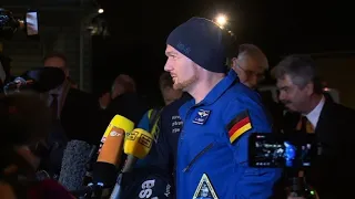 German astronaut arrives home in Cologne after 197 days on ISS
