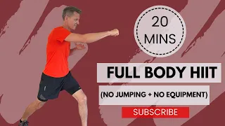 20 Min Full Body HIIT (No Jumping + No Equipment) | Low-Impact High-Intensity Workout