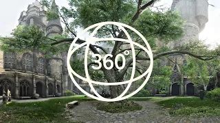 Hogwarts 360º Ambience 🌳 Castle Courtyard | Look around the Scene [Musicless]