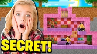 I Found My LITTLE SISTER'S SECRET BASE in Minecraft!