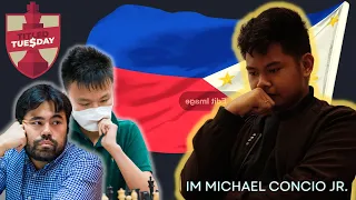 TUMALO kay Wesley So, Nakaharap ni FILIPINO IM Michael Concio Jr!