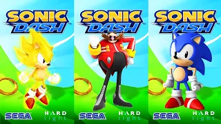 Sonic Dash - Classic Super Sonic vs Classic Sonic vs Battle Boss Eggman - All Characters Unlocked