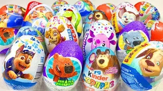 Cartoon Toys Kinder Surprises Chocolate Eggs Unboxing