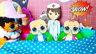 PAPER DOCTOR FOR KIDS LOL SURPRISE IN KINDERGARTEN! Funny DOLLS cartoons DARINELKA