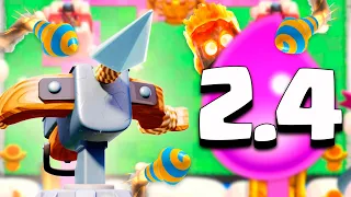TROLLING ON TOP LADDER WITH *2.4* X-BOW CYCLE DECK 🤣 - Clash Royale