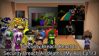 Security Breach react to Security Breach All deaths (My AU) Ep1/3