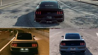 NFS Heat vs NFS 2015 vs NFS Payback Mustang 2015 Sound Comparison