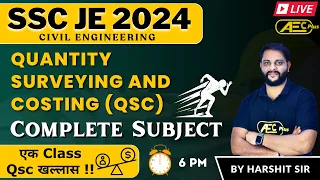 Complete Subject 1 Video | Estimating & Costing - Marathon Class | Civil Engineering | SSC JE 2024