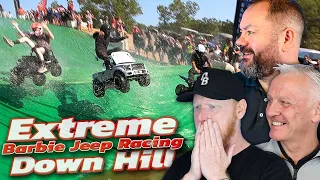 EXTREME DOWNHILL BARBIE JEEP RACING! | OFFICE BLOKES REACT!!