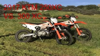 2017 KTM 250XC VS. 2017 300 XC