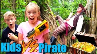 Kids Fun TV kids vs a Pirate! Search for Hidden Treasure & Adventure!