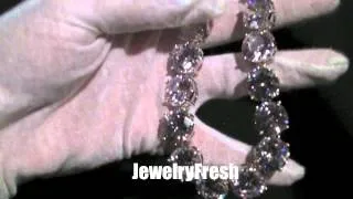 JewelryFresh Rhodium 663 Carat JUMBO Stone CZ Chain SUPER ICY!!