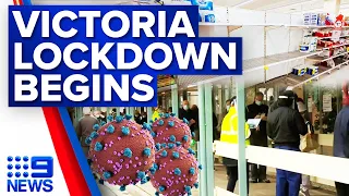 Victoria wakes up to first day of seven-day lockdown | Coronavirus | 9 News Australia